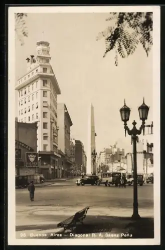 AK Buenos Aires, Diagonal R.A. Sáenz Pena