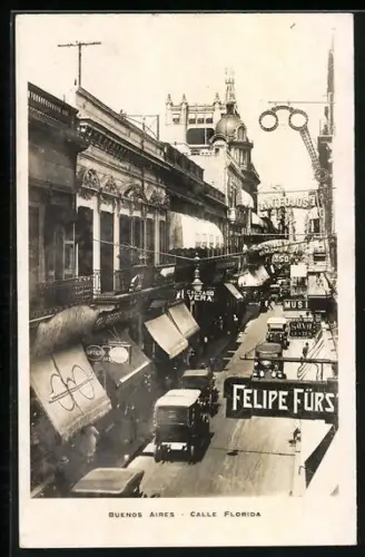 AK Buenos Aires, Calle Florida, Strassenpartie