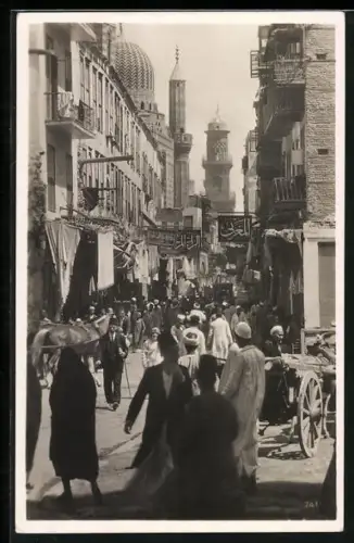 AK Tunis, Blick in Bazarstrasse