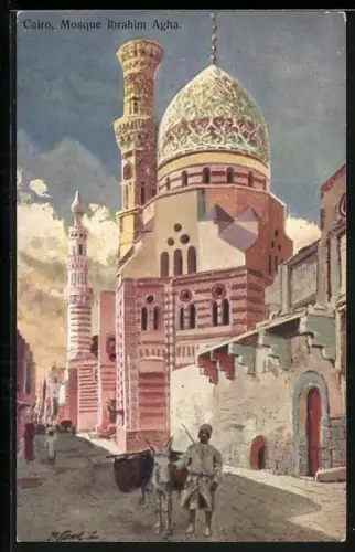 Künstler-AK Cairo, Mosque Ibrahim Agha