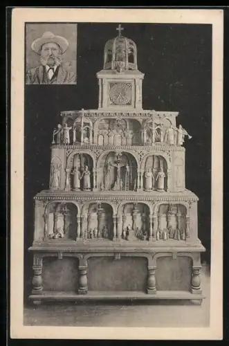 AK Goslar, Kunst-Uhr, Marktkirchhof, Prämiert Weltausstellung Chicago 1898
