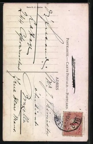 Künstler-AK Johan Georg Gerstenhauer: betagter Mann aus Urk mit Pfeife und Hut