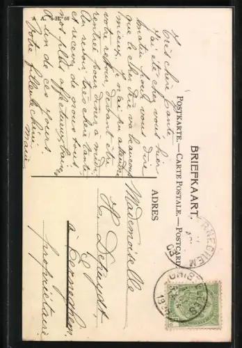 AK Junge Bäuerin in niederländischen Trachten geht zum Wäsche waschen