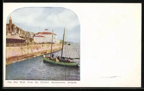 AK Queenstown, The Sea Wall from the Harbour