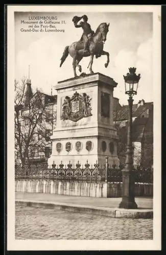 AK Luxembourg, Monument de Guillaume II., Roi des Pays-Bas, Grand-Duc de Luxembourg
