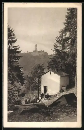 AK Clervaux, Abbaye, Vue de la Route de Wiltz