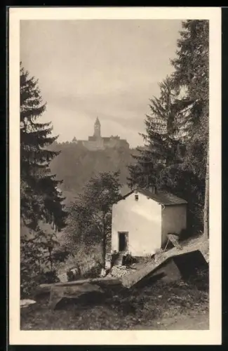 AK Clervaux, Abbaye, Vue de la Route de Wiltz