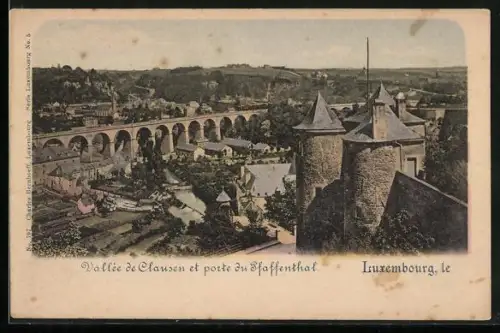 AK Vallee de Clausen, Porte du Pfaffenthal, Viadukt