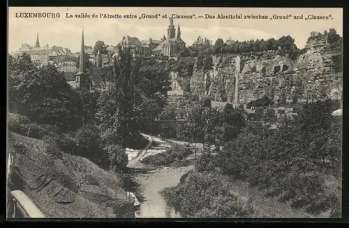AK Luxembourg, La vallée de l`Alzette entre Grund et Clausen
