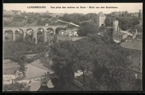 AK Luxemburg, Vue prise des rochers du Bock