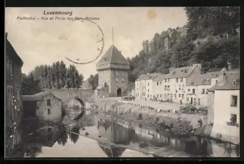 AK Luxembourg, Pfaffenthal, Rue et Porte des Bons-Malades