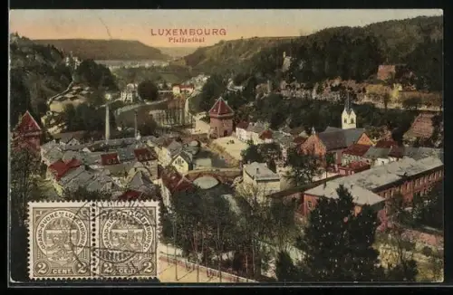 AK Luxembourg-Pfaffenthal, Blick über den Ortsteil
