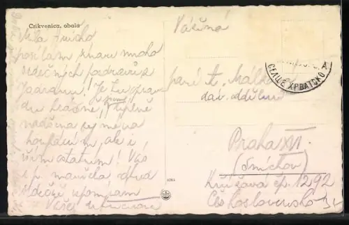 AK Cirkvenica, obala, Blick aufs Meer, Dampfer