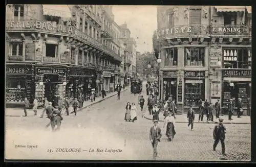 AK Toulouse, La Rue Lafayette, Geschäfte