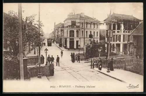 AK Roanne, Faubourg Mulsant, Strassenpartie