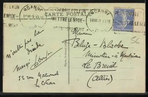 AK Roanne, Faubourg Mulsant, Strassenpartie