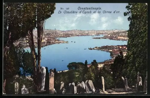 AK Constantinople, Le Cimetiere d'Eyoub et la Corne d'or