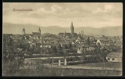 AK Sibiu / Hermannstadt, Blick über den Ort
