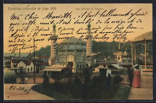 AK Liège, Exposition universelle 1905, Vue générale de Fragnée, Ausstellung