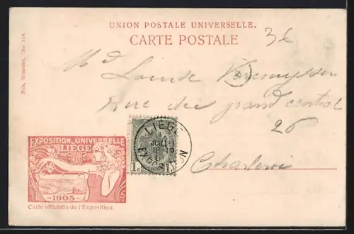 AK Liège, Exposition universelle 1905, Palais des Fêtes, Ausstellung