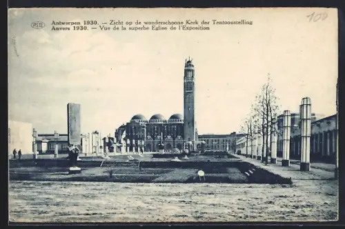 AK Antwerpen, Wereldtentoonstelling 1930, Zicht op de wonderschoone Kerk der Tentoonstelling, Ausstellung
