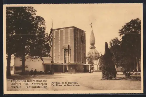 AK Antwerpen, Wereld Tentoonstelling 1930, Paviljoen van Noorwegen, Ausstellung