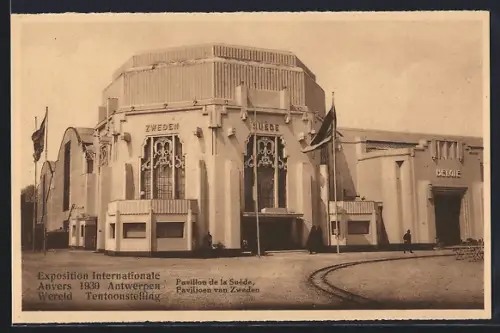 AK Antwerpen, Wereld Tentoonstelling 1930, Paviljoen van Zweden, Ausstellung