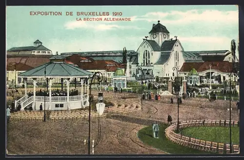AK Bruxelles, Exposition 1910, La Section Allemande