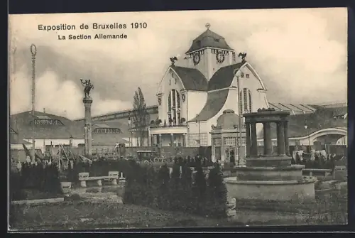 AK Bruxelles, Exposition 1910, La Section Allemande, Ausstellung