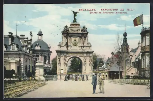 AK Bruxelles, Exposition de 1910, Entrée de Bruxelles Kermesse