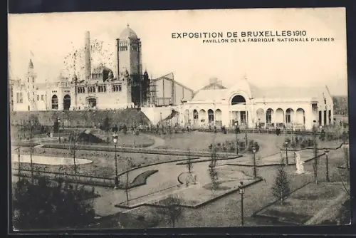 AK Bruxelles, Exposition 1910, Pavillon de la Fabrique Nationale d`Armes