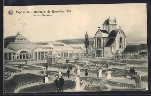 AK Bruxelles, Exposition Universelle 1910, Section Allemande, Ausstellung