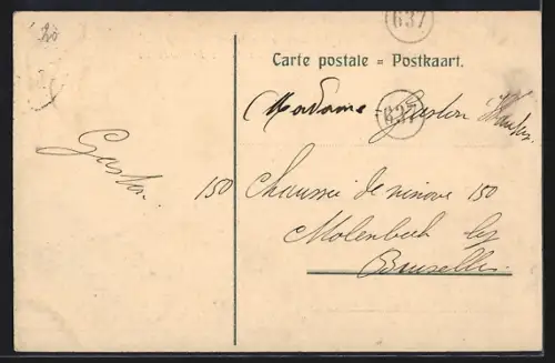 AK Bruxelles, Exposition Universelle 1910, Facade Principale et la Cour de Palais de Bruxelles