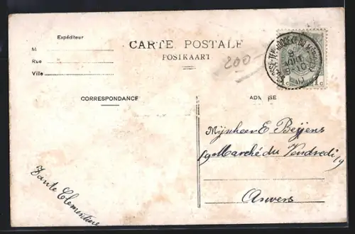 AK Bruxelles, Exposition 1910, Le Village Sénégalais
