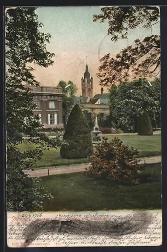 AK Dessau, Rathaus im Lustgarten