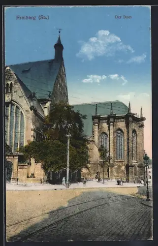 AK Freiberg /Sa., Gesamtansicht Freiberger Dom