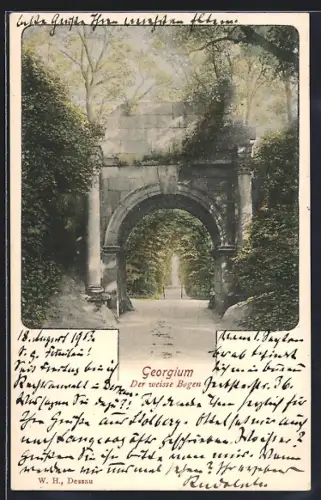 AK Dessau, Georgium, Der weisse Bogen