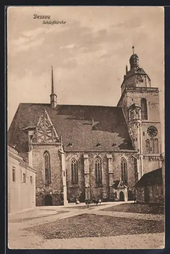 AK Dessau, Schlosskirche