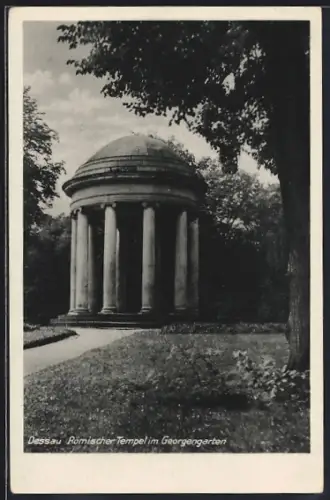 AK Dessau, Römischer Tempel im Georgengarten
