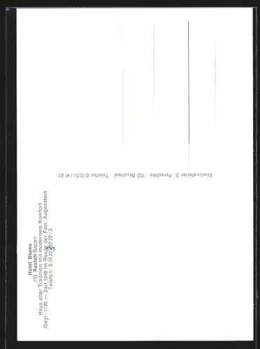 AK Rastatt /Baden, Hotel Blume, Inh. Fam. Augenstein