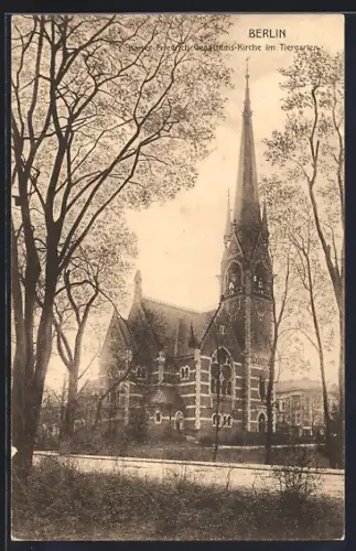 AK Berlin, Kaiser Friedrich Gedächtnis-Kirche im Tiergarten