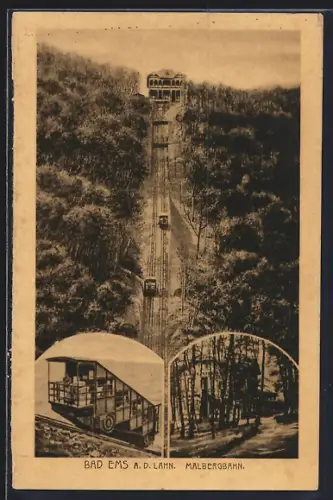 AK Bad Ems a. d. Lahn, Aufstieg der Malbergbahn