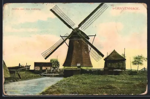 AK s-Gravenhage, Molen san den trekweg