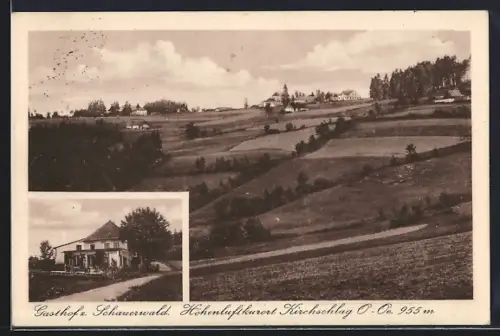 AK Kirchschlag, Ortsansicht, am Gasthof z. Schauerwald