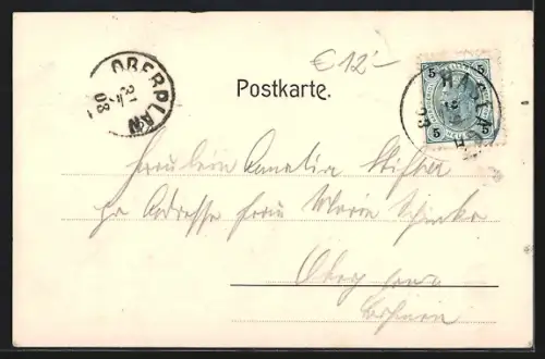 AK Haslach /Ob.-Oesterr., Windgasse m. altem Thurm, Brauer-Garten