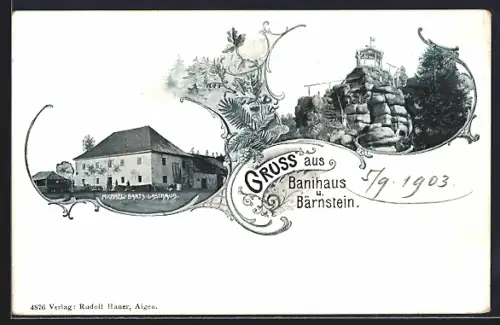 AK Aigen /O.-Oe., Michael Barts Gasthaus, Bärnstein, Banihaus