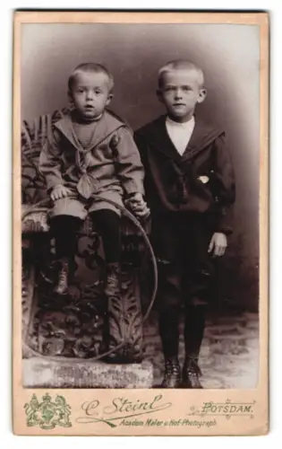 Fotografie C. Steinl, Potsdam, Arthur und Hans als Kinder