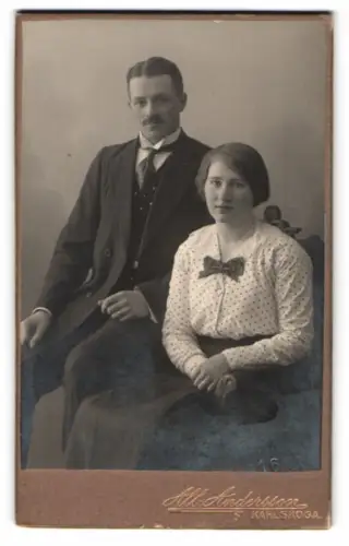 Fotografie Albin Andersson, Karlskoga, Simon und Klara Andersson im Porträt