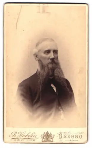 Fotografie B. Hakelier, Örebro, Botolf Reimens im Porträt 1890