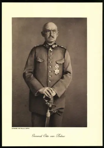 Lichtdruck Wallis, Zoppot, Portrait General Otto von Belaw in Uniform mit Orden Pour le Merite, 27 x 19cm